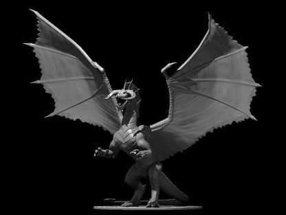 Black Dragon Ancient Adult Young Wyrmling miniature by MZ4250