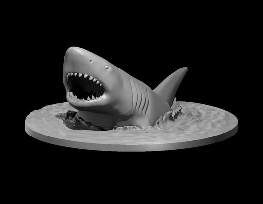 Giant Shark Coming out of Water miniature by MZ4250