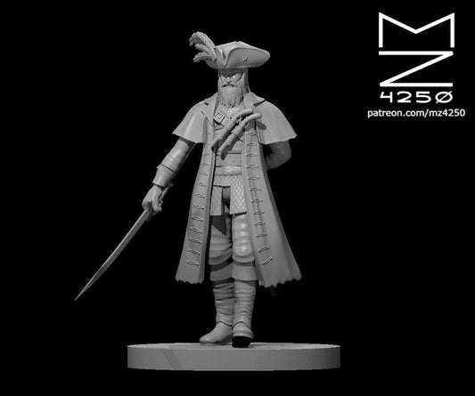 Pirate Captain Male miniature by MZ4250