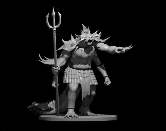 Sahuagin Baron miniature by MZ4250