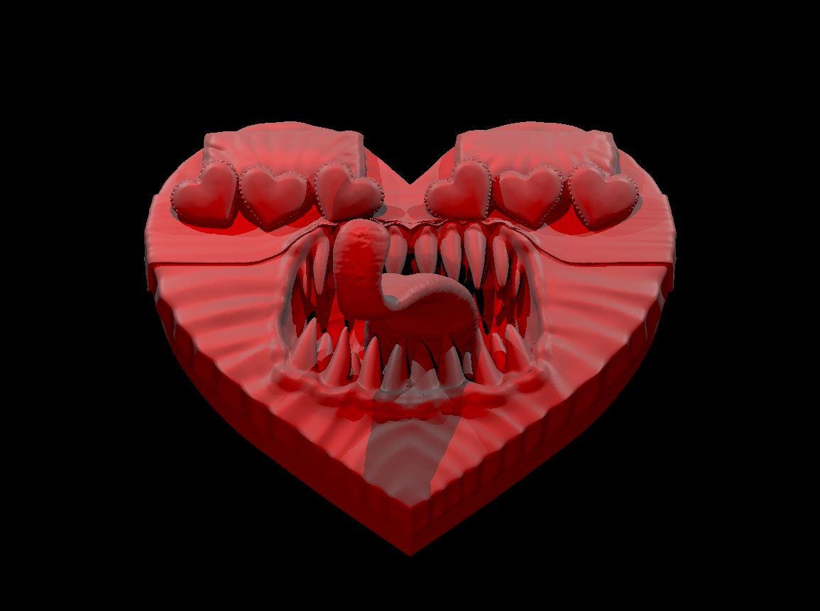 Spinning Heart Shaped Bed Mimic miniature by MZ4250