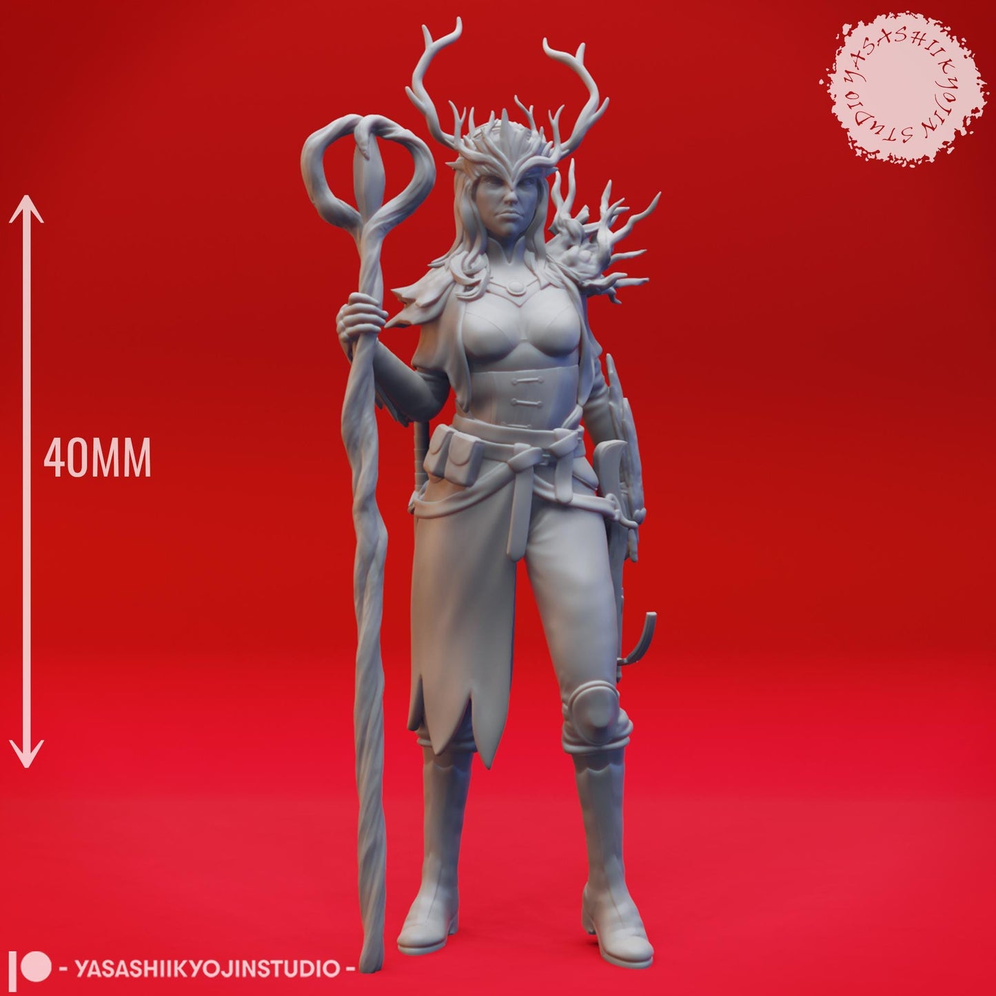 Druid miniature by Yasashii Kyojin Studio