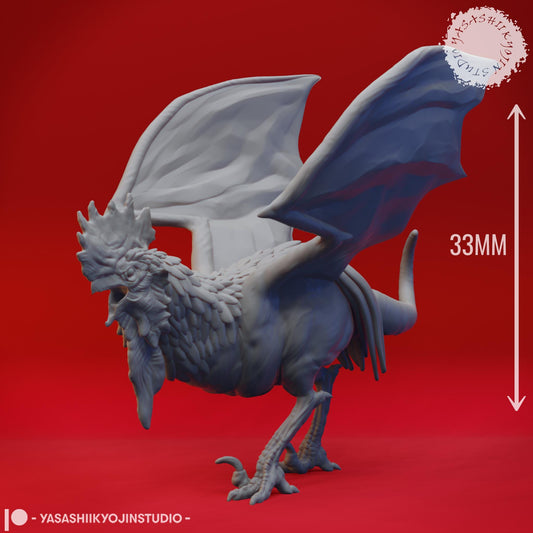 Cockatrice miniature by Yasashii Kyojin Studio