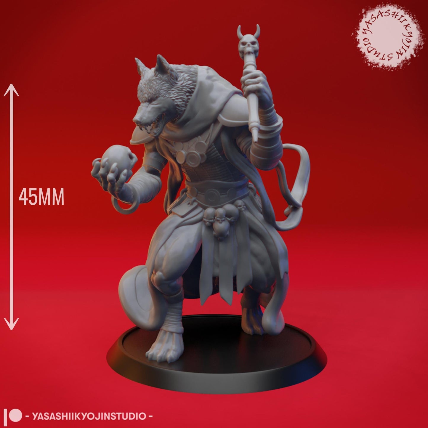 Coyote Necromancer miniature by Yasashii Kyojin Studio