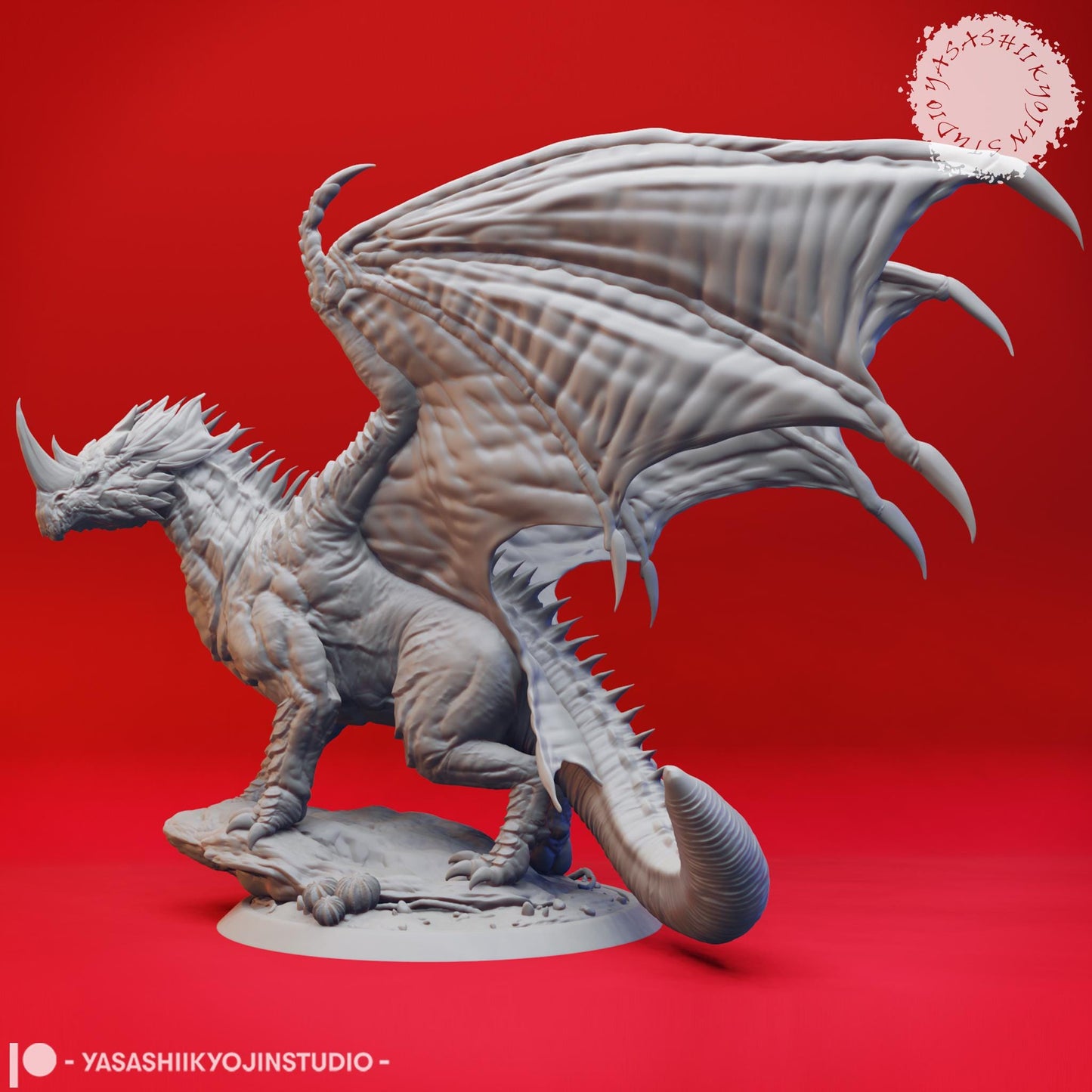 Blue Dragon miniature by Yasashii Kyojin Studio