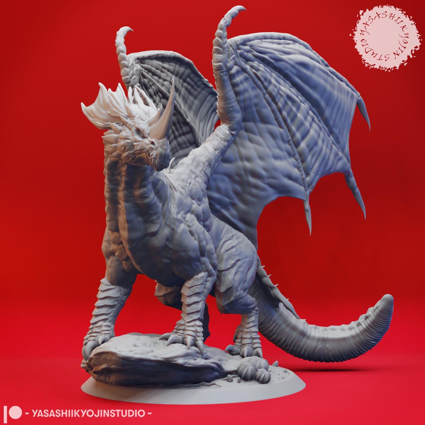 Blue Dragon miniature by Yasashii Kyojin Studio