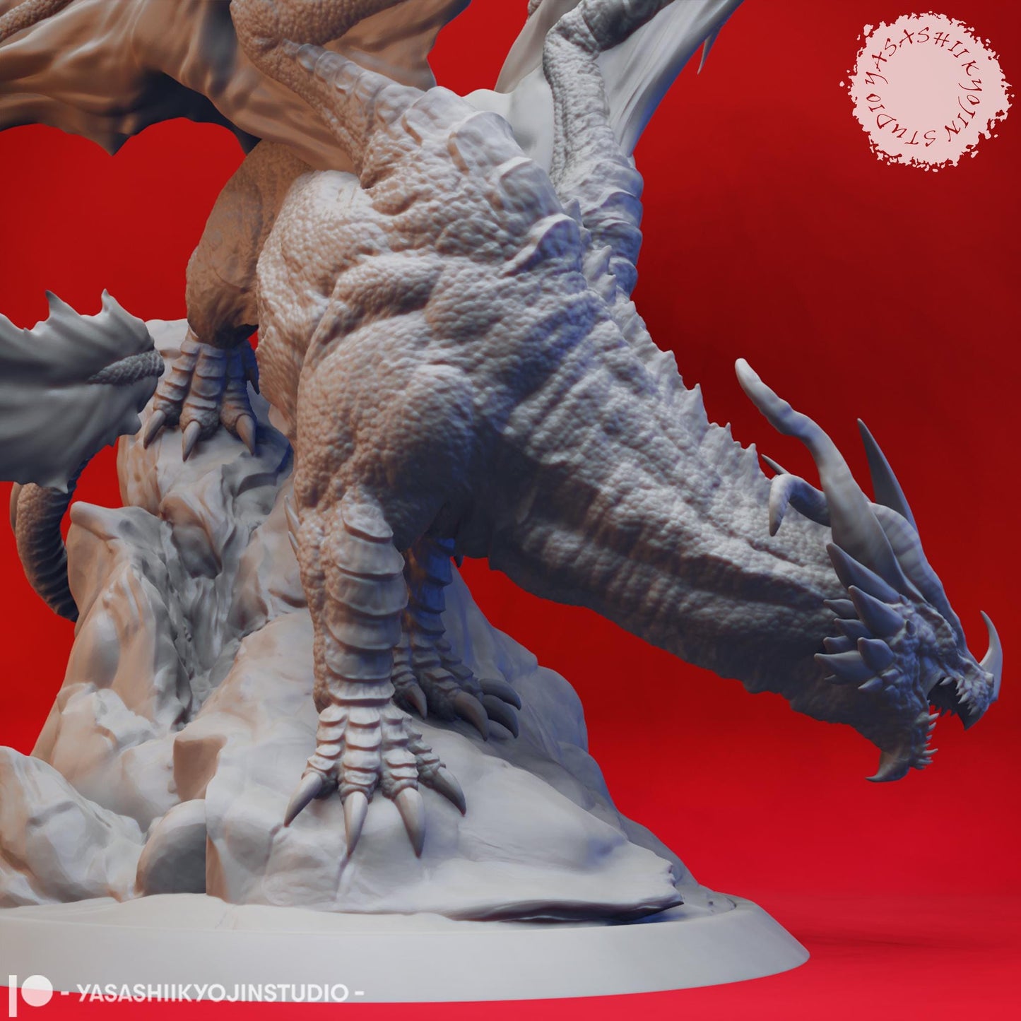 Ancient Red Dragon miniature by Yasashii Kyojin Studio