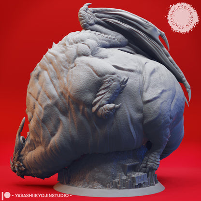 Dragon Themberchaud miniature by Yasashii Kyojin Studio