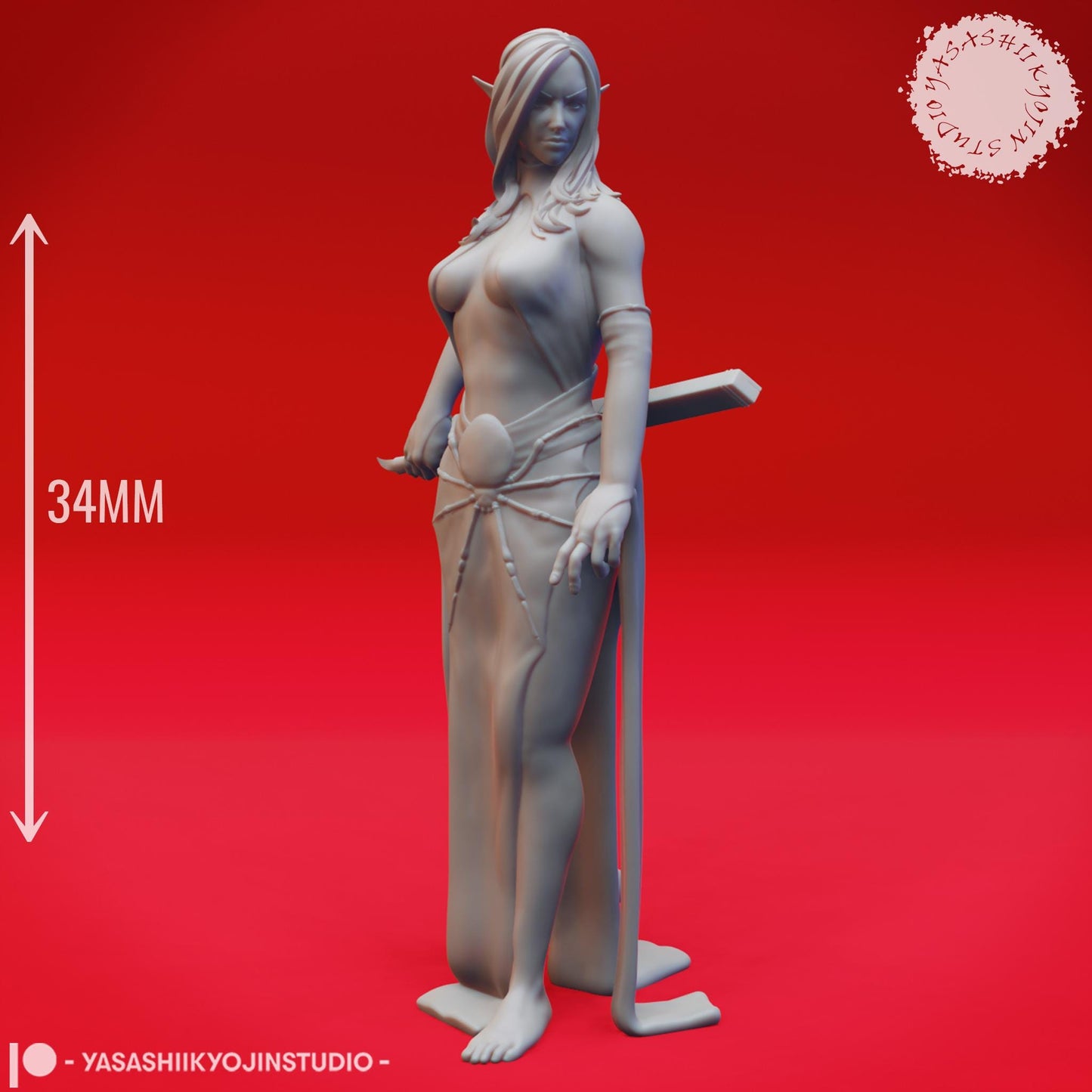Drow miniature by Yasashii Kyojin Studio