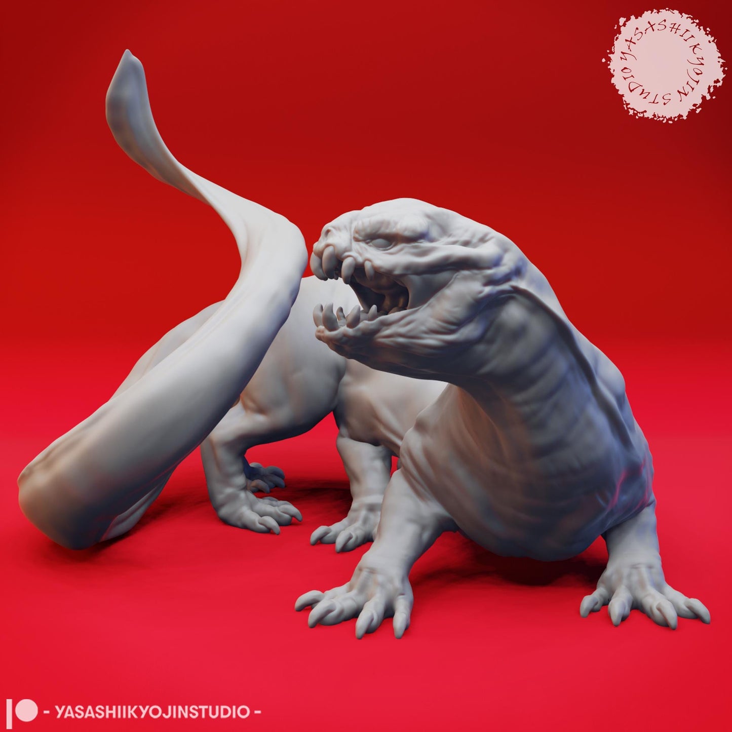 Frost Salamander miniature by Yasashii Kyojin Studio