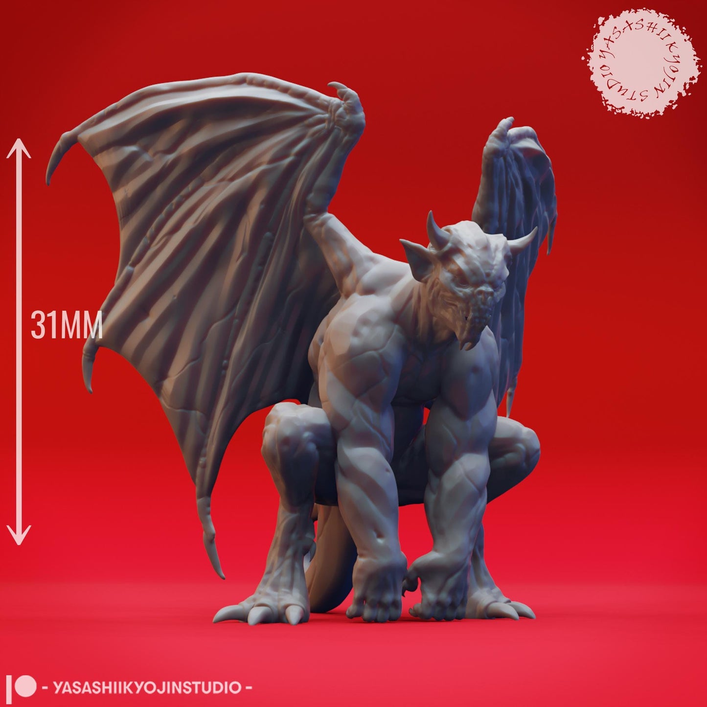 Gargoyle miniature by Yasashii Kyojin Studio