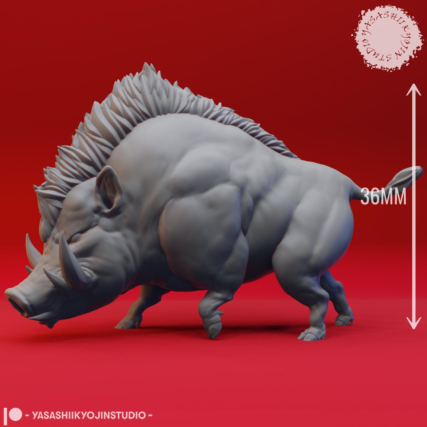 Giant Boar miniature by Yasashii Kyojin Studio
