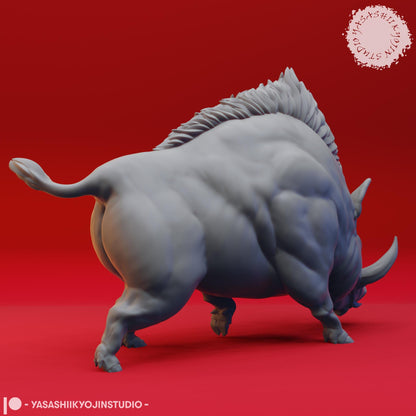 Giant Boar miniature by Yasashii Kyojin Studio