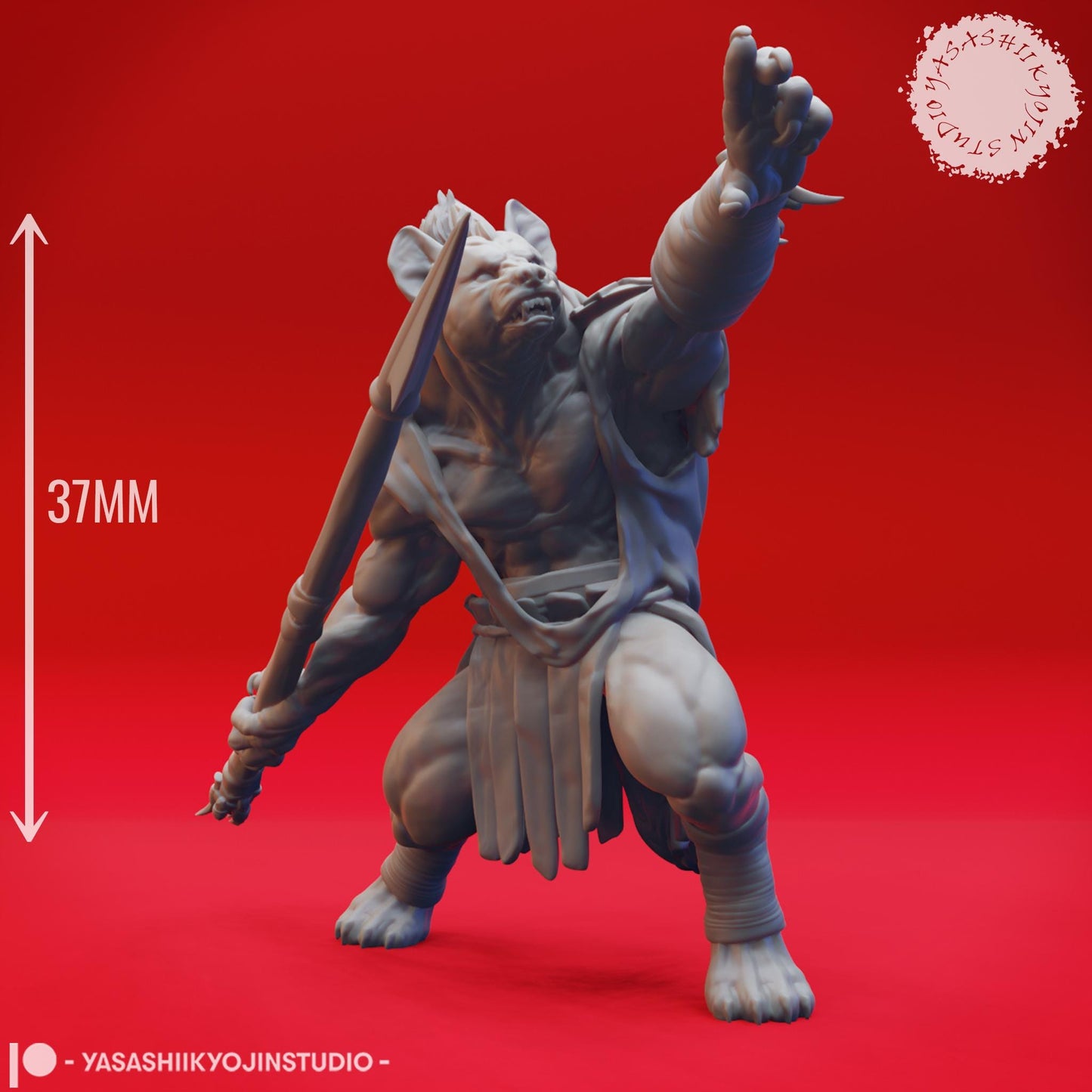 Gnoll miniature by Yasashii Kyojin Studio