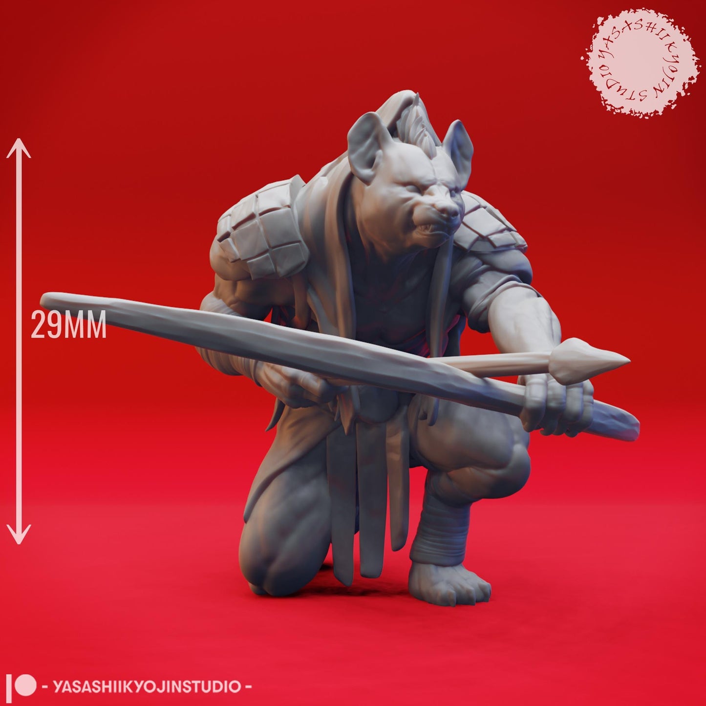 Gnoll miniature by Yasashii Kyojin Studio