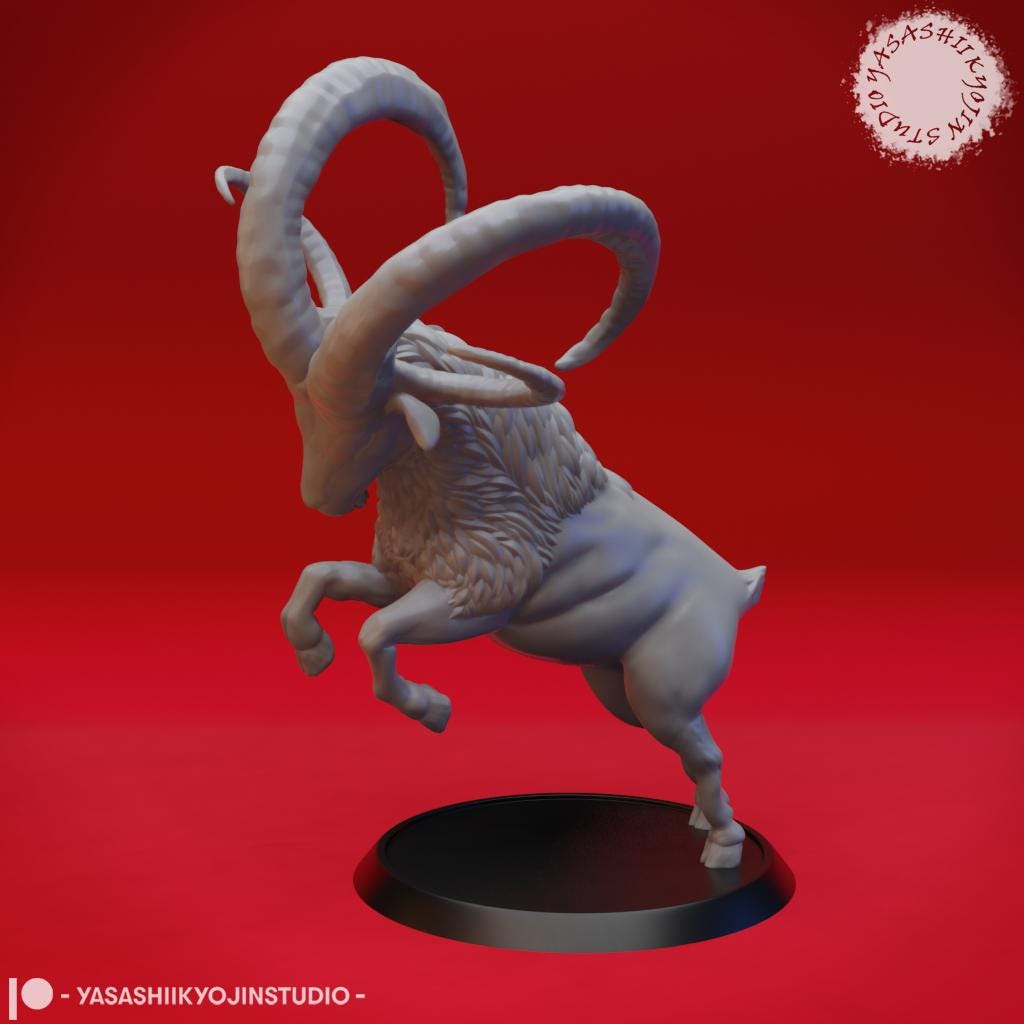 Giant Goat miniature by Yasashii Kyojin Studio