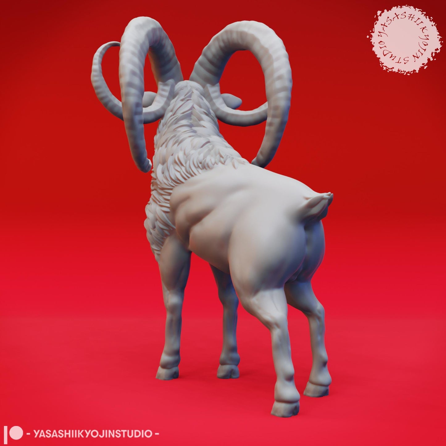 Giant Goat miniature by Yasashii Kyojin Studio