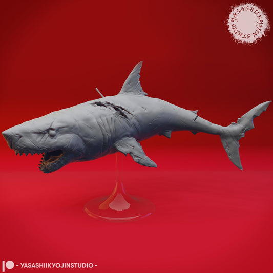 Great Wight Shark miniature by Yasashii Kyojin Studio
