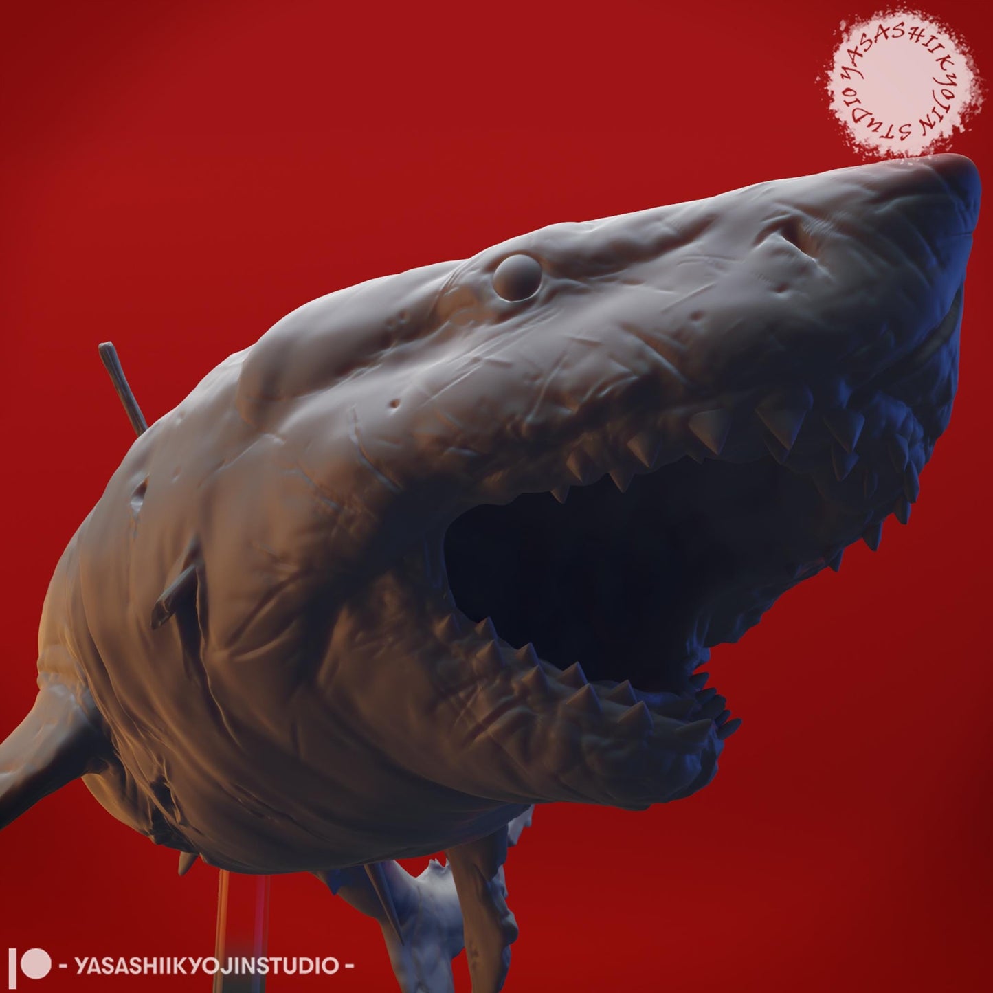 Great Wight Shark miniature by Yasashii Kyojin Studio