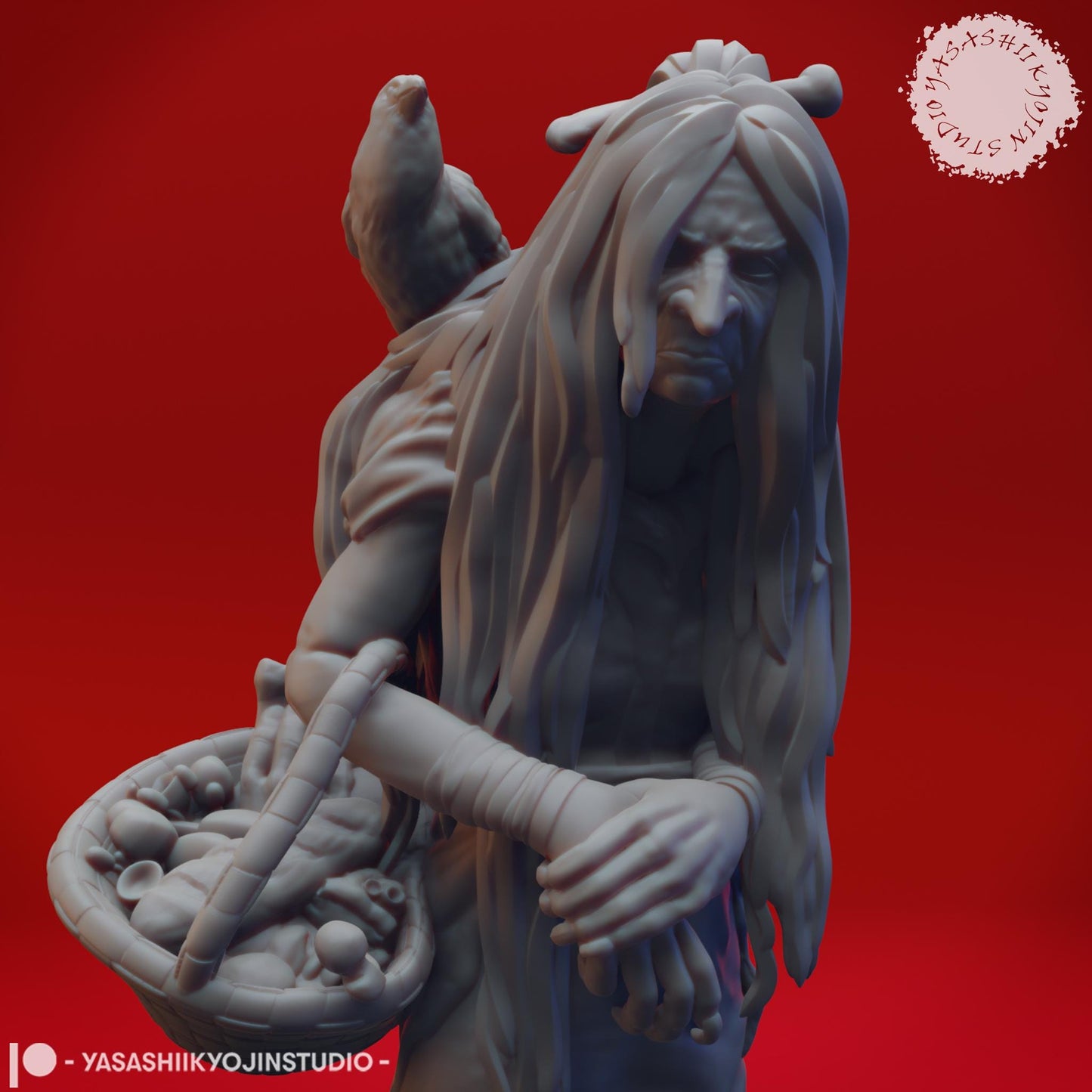 Green Hag miniature by Yasashii Kyojin Studio