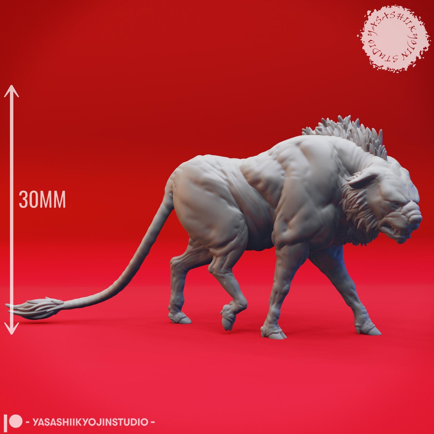 Leucrotta miniature by Yasashii Kyojin Studio