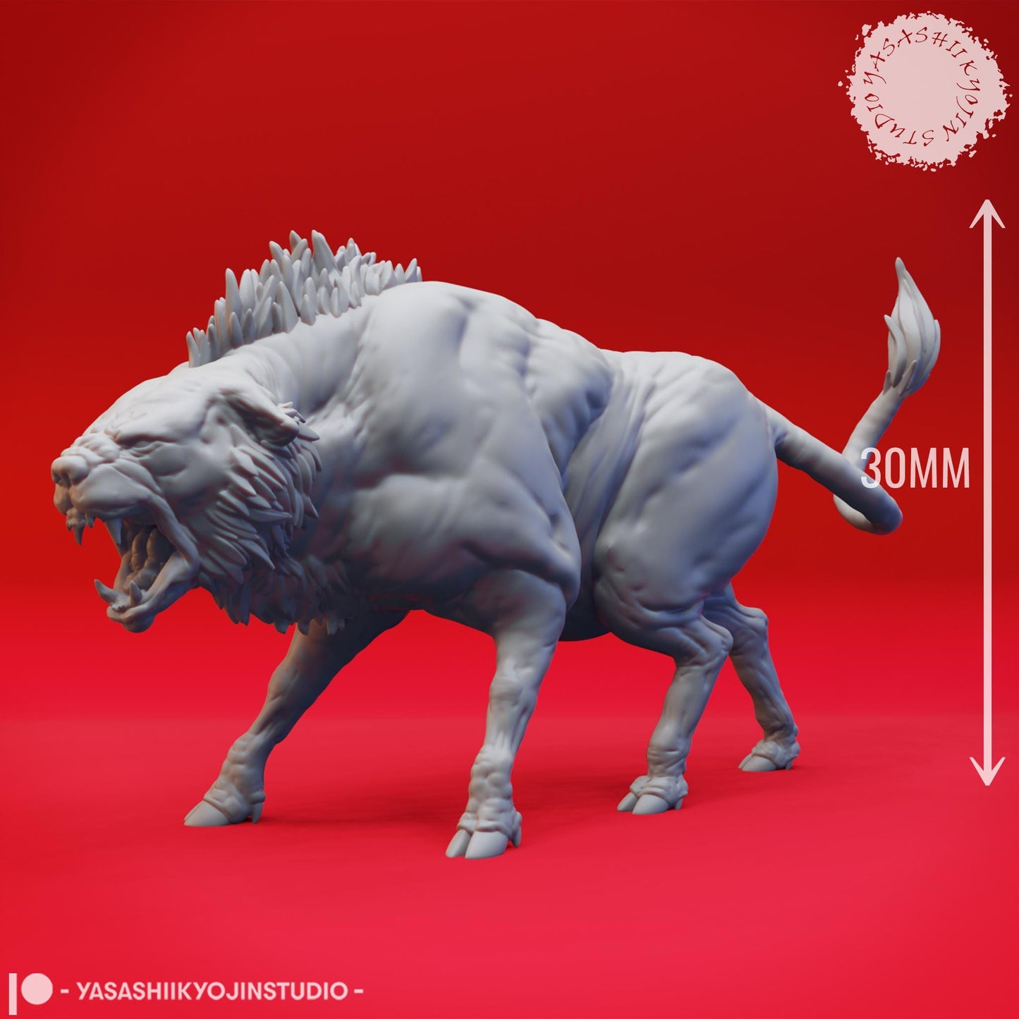 Leucrotta miniature by Yasashii Kyojin Studio