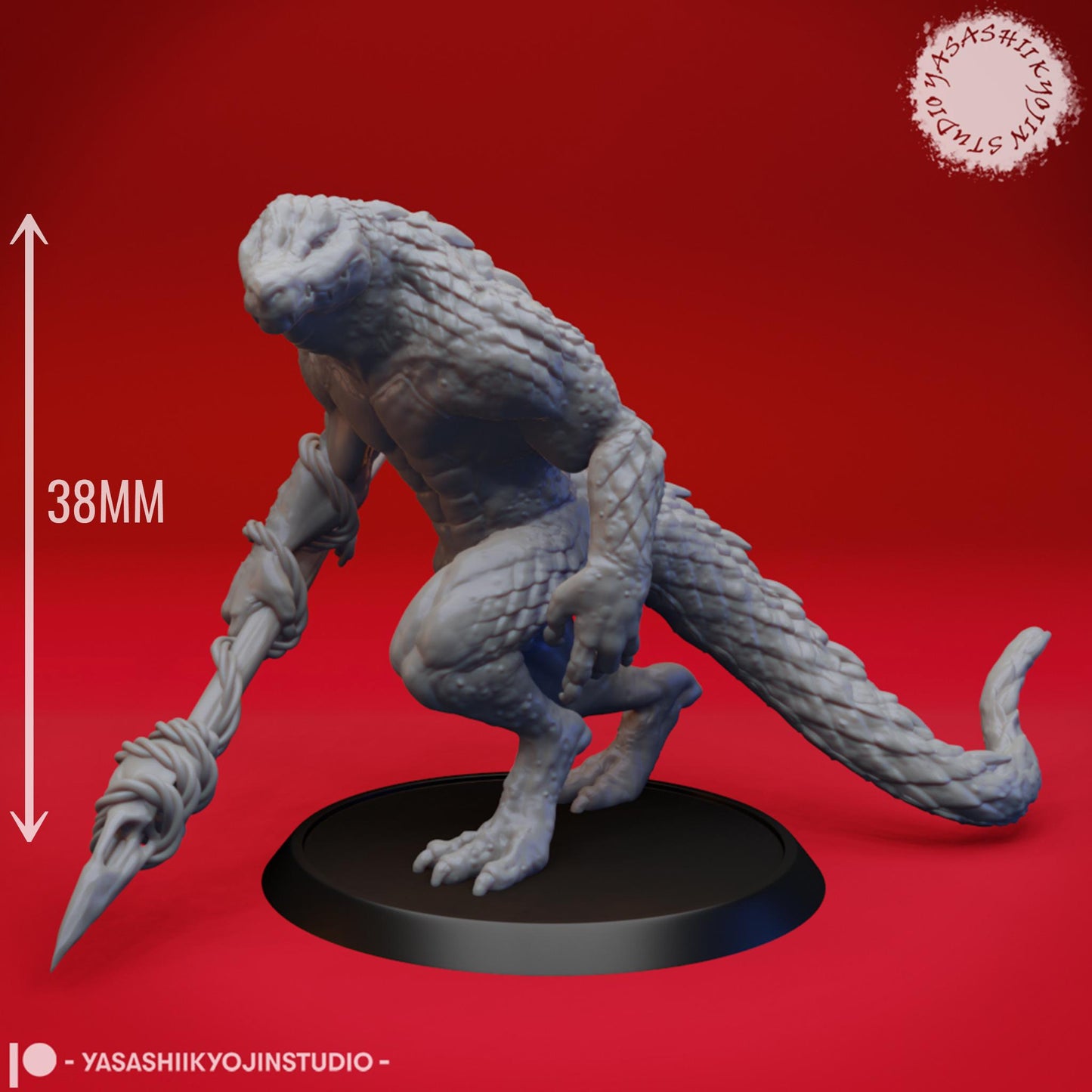 Lizardfolk miniature by Yasashii Kyojin Studio