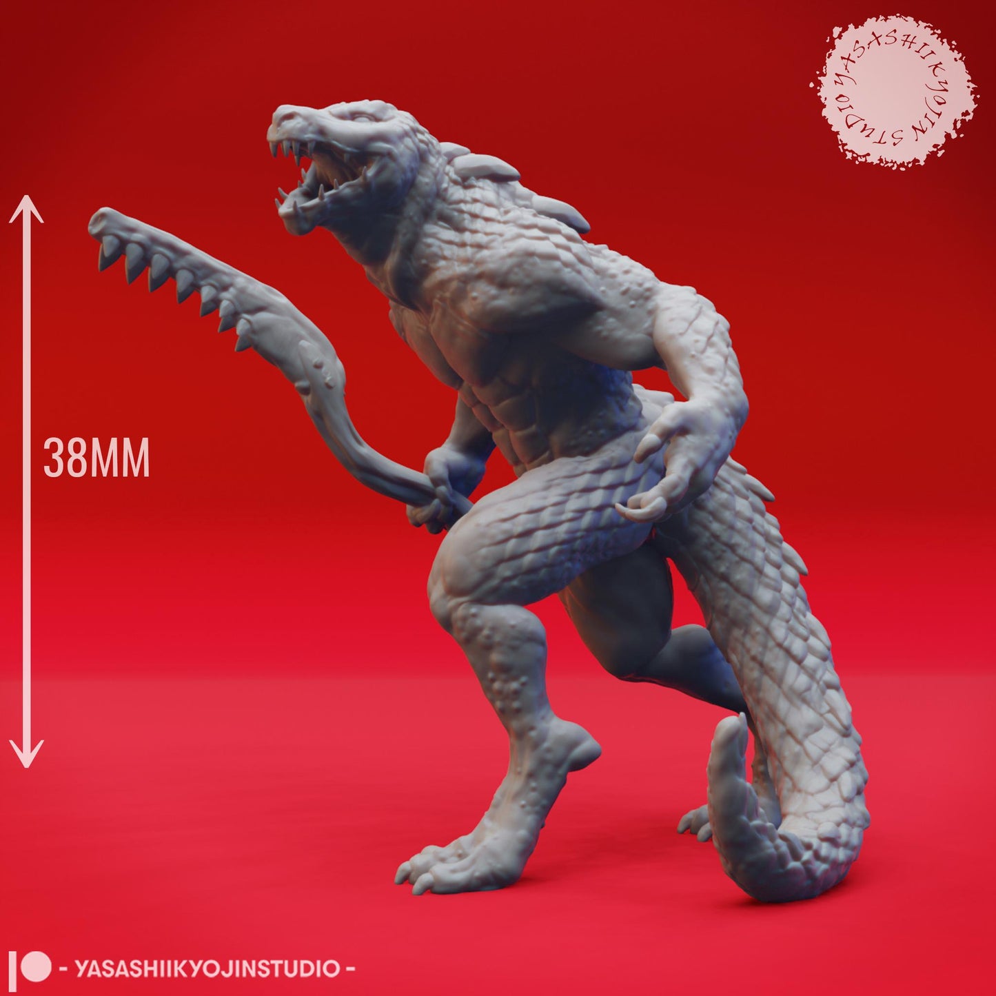 Lizardfolk miniature by Yasashii Kyojin Studio