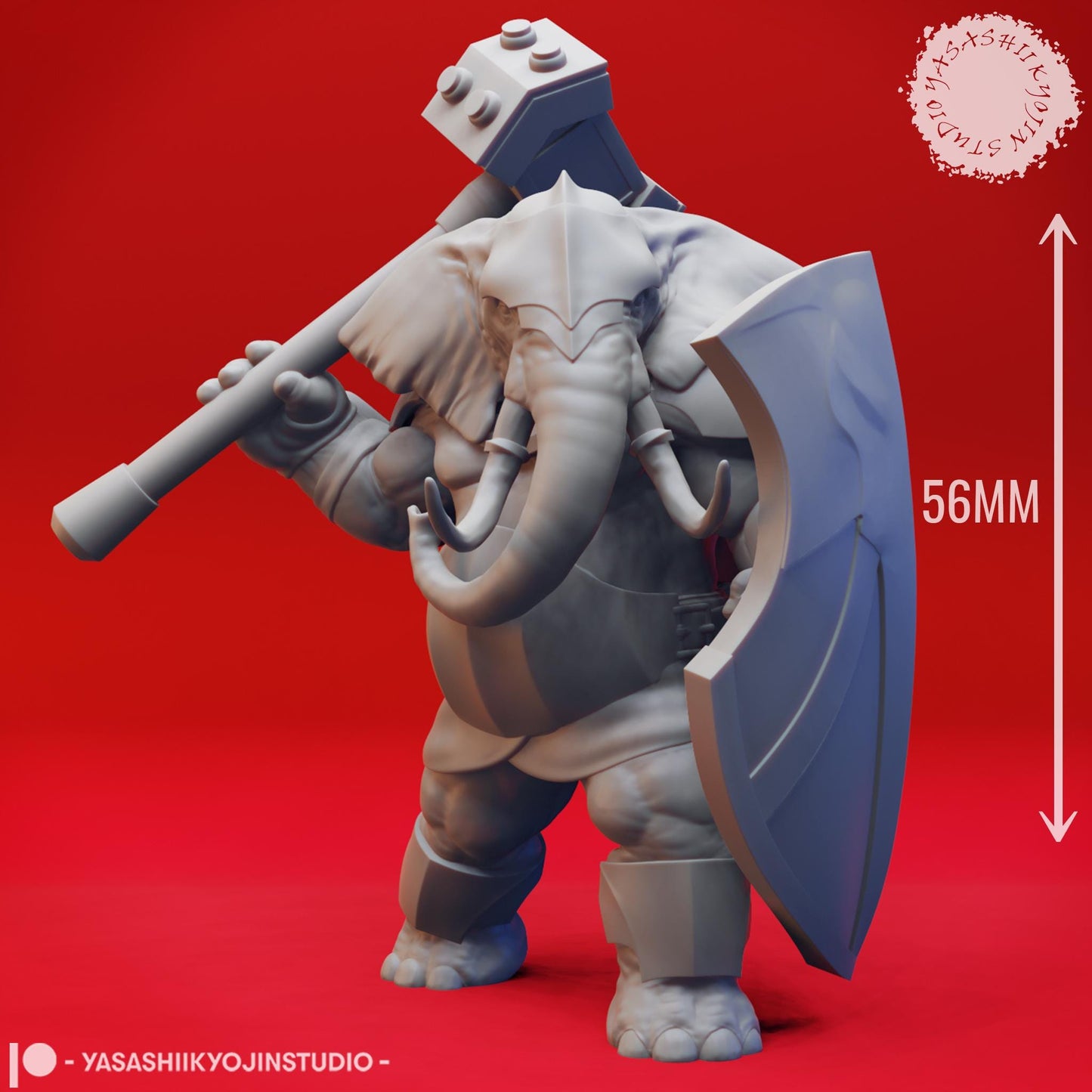 Loxodon miniature by Yasashii Kyojin Studio