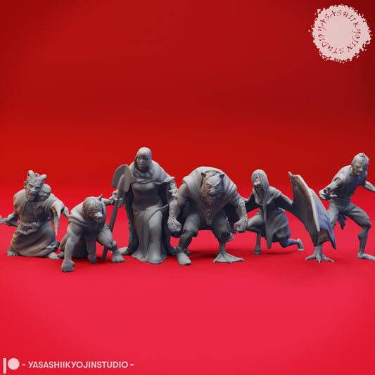 Mongrelfolk set 2 miniature by Yasashii Kyojin Studio
