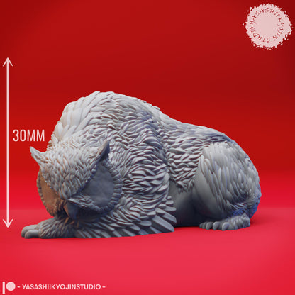 Owlbear miniature by Yasashii Kyojin Studio