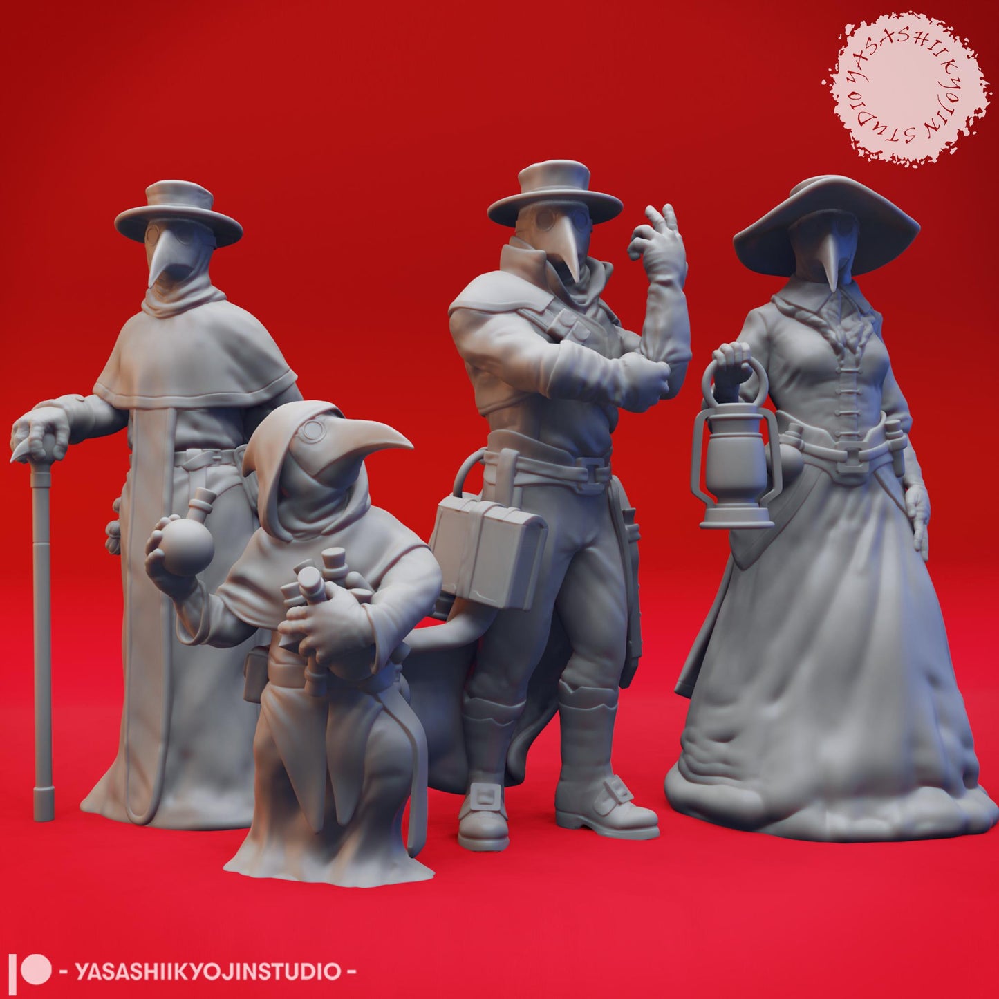 Plague Doctor miniature by Yasashii Kyojin Studio
