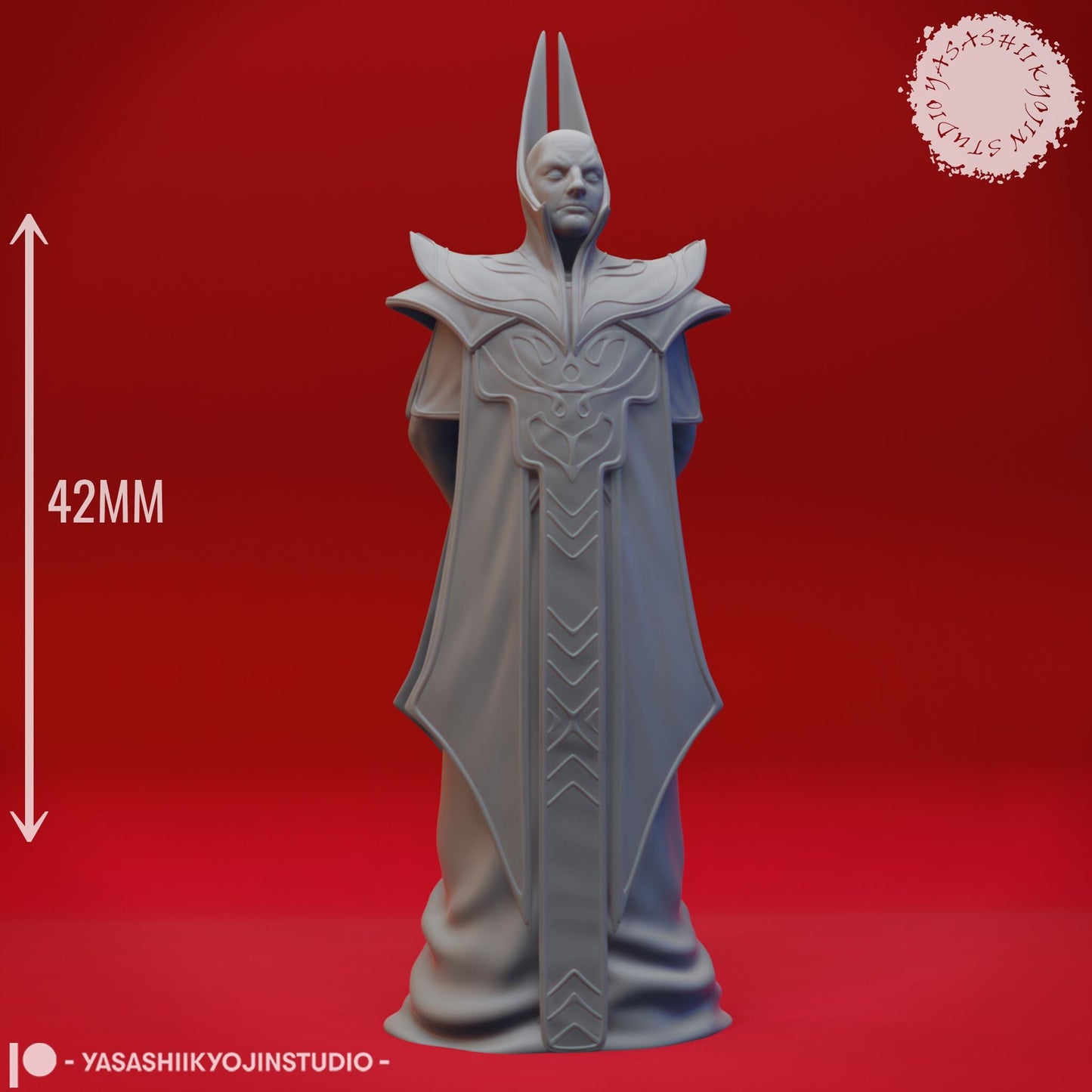 Red Wizard miniature by Yasashii Kyojin Studio
