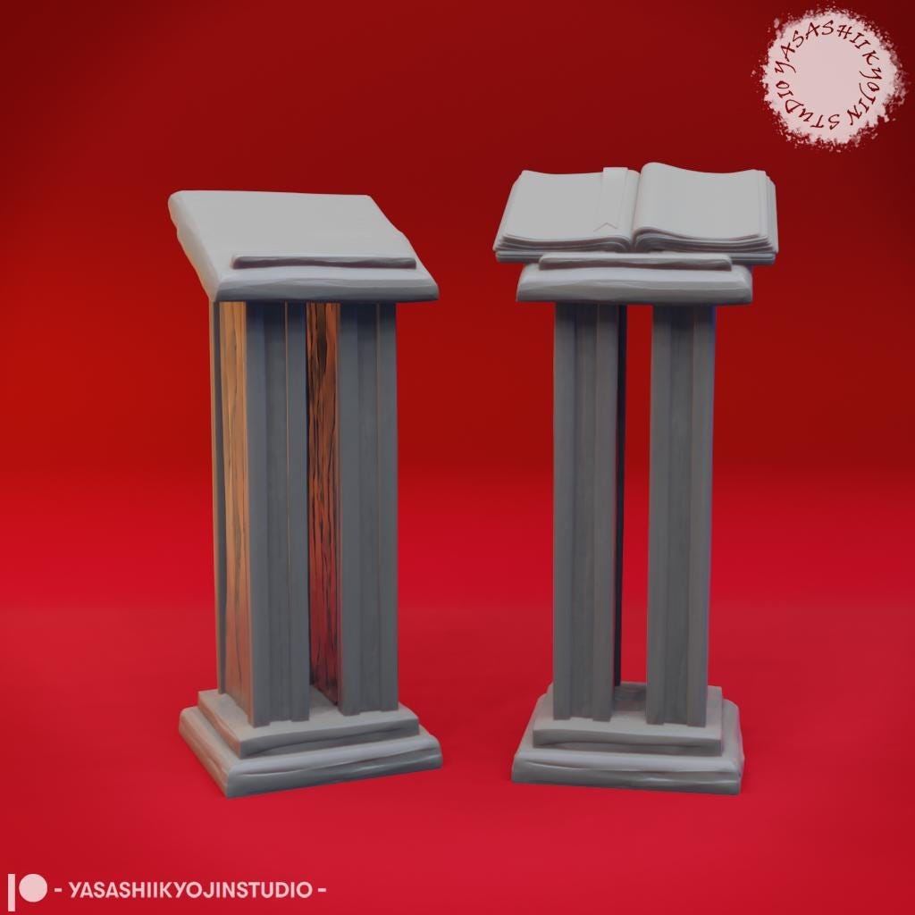 Book terrain miniature by Yasashii Kyojin Studio