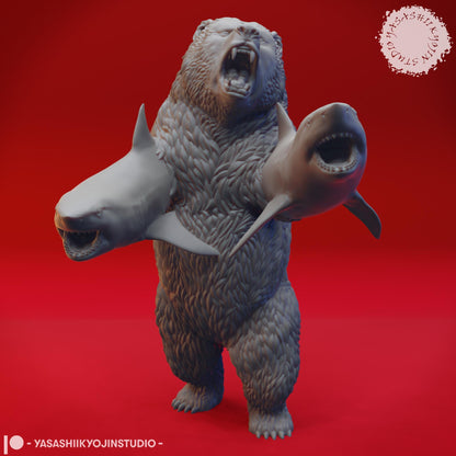 Sharkenbear miniature by Yasashii Kyojin Studio