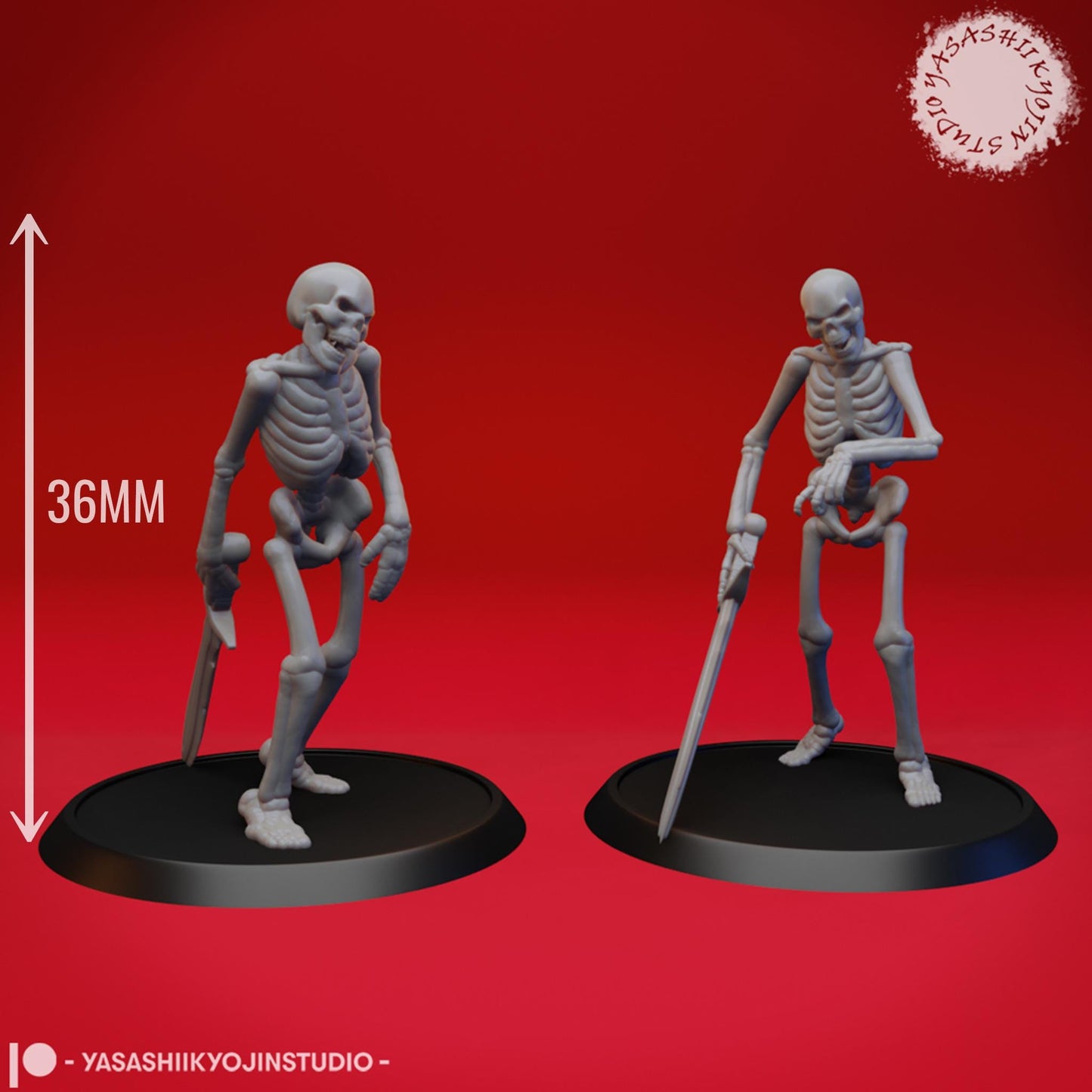 Skeleton miniatures by Yasashii Kyojin Studio