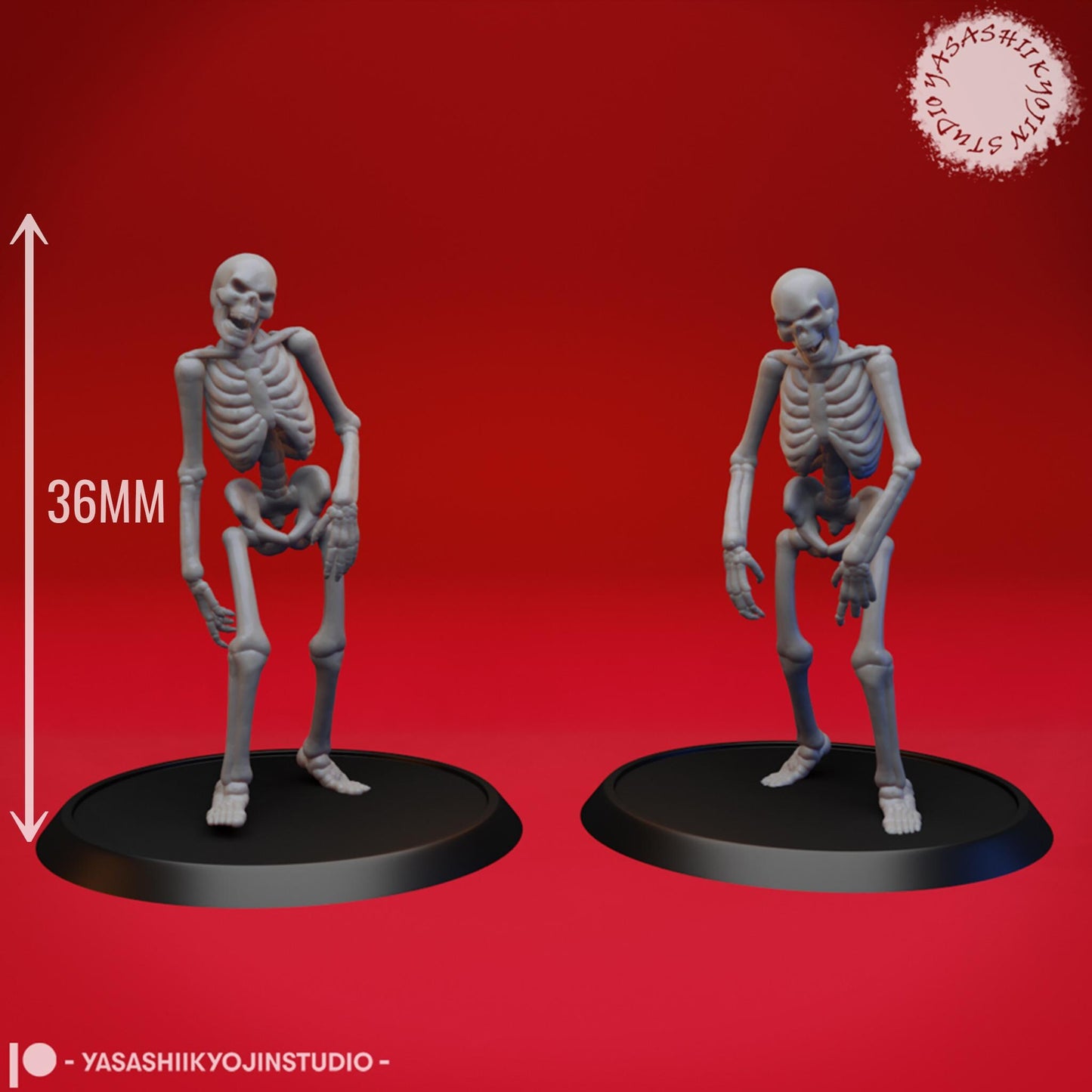 Skeleton miniatures by Yasashii Kyojin Studio