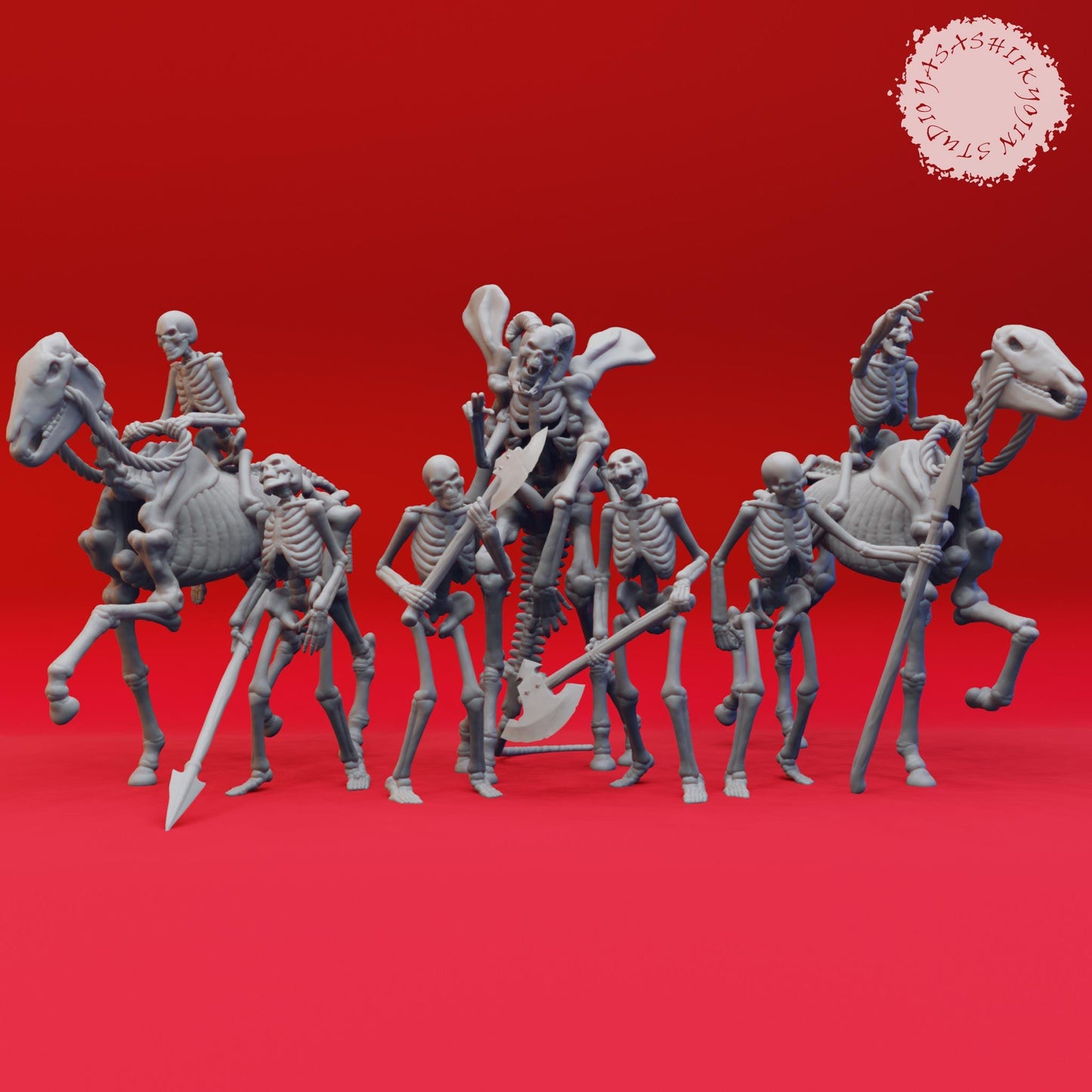 Skeleton miniatures by Yasashii Kyojin Studio