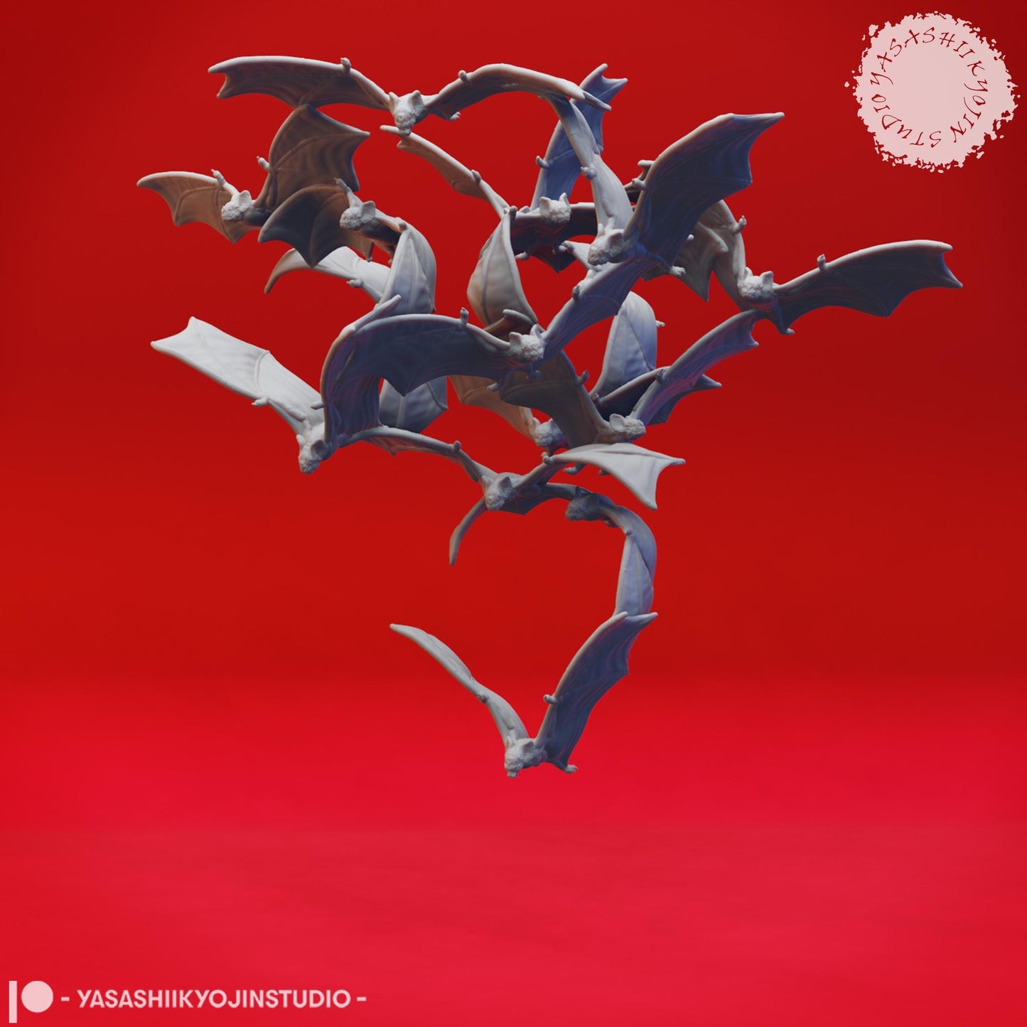 Bat swarm miniature by Yasashii Kyojin Studio