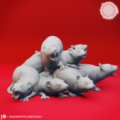 Swarm of rats miniature by Yasashii Kyojin Studio