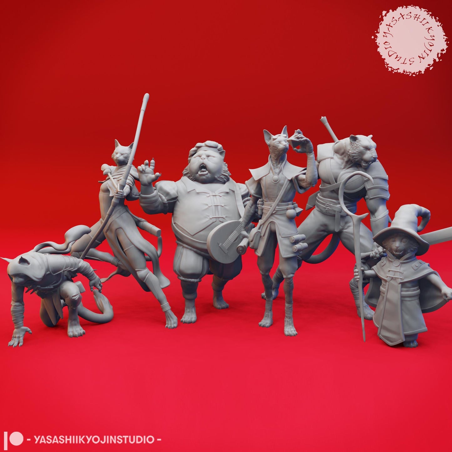 Tabaxi miniature by Yasashii Kyojin Studio