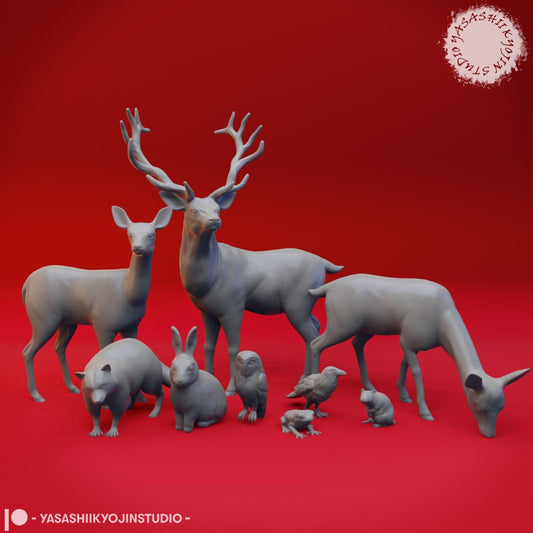 Animal miniatures by Yasashii Kyojin Studio