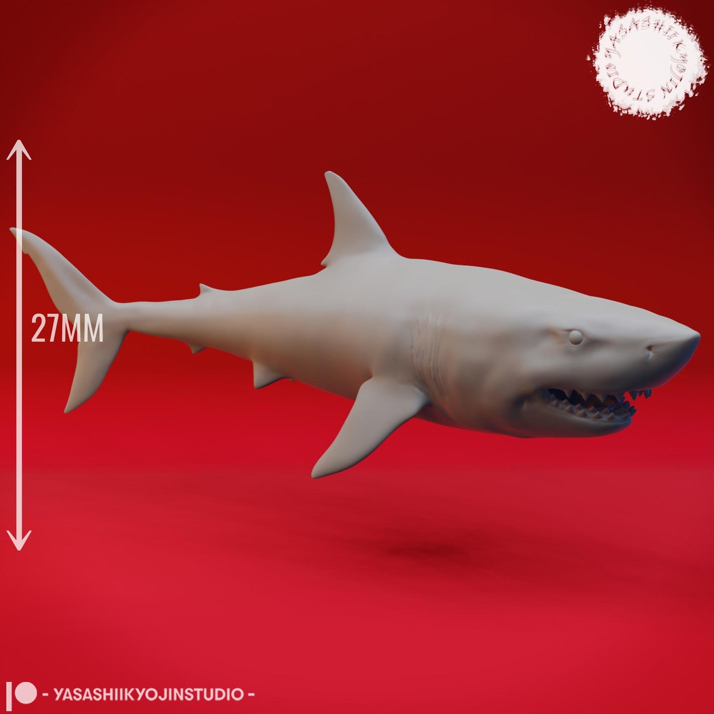 Shark miniature by Yasashii Kyojin Studio