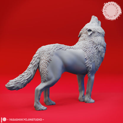 Wolf miniature by Yasashii Kyojin Studio