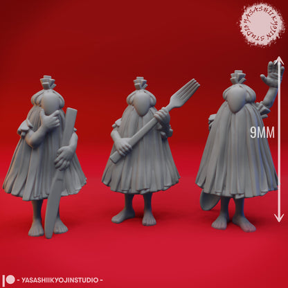 Chwinga set of 3miniature by Yasashii Kyojin Studio