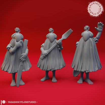 Chwinga set of 3miniature by Yasashii Kyojin Studio