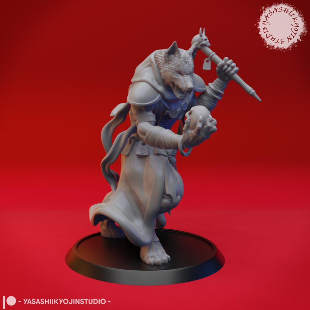 Coyote Necromancer miniature by Yasashii Kyojin Studio