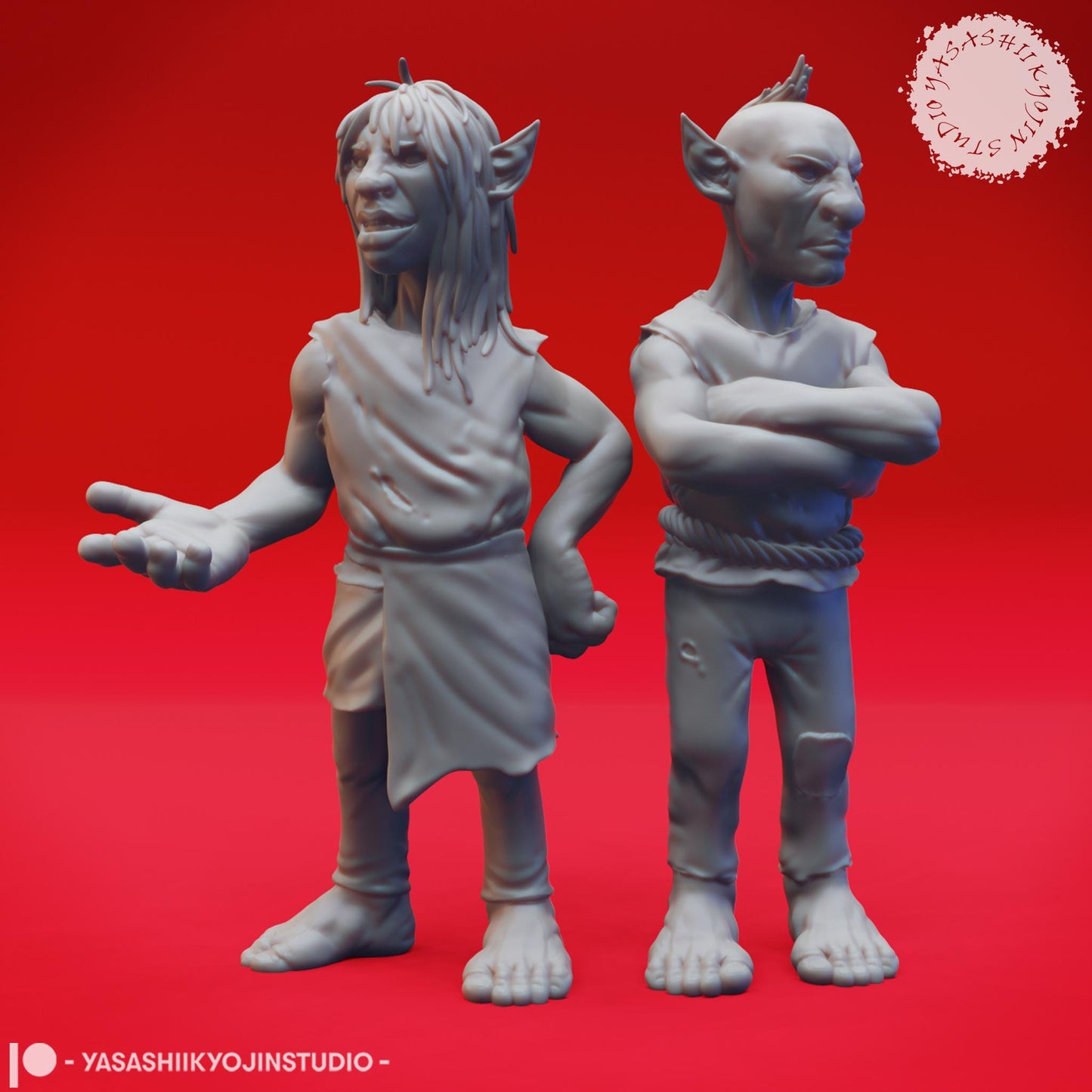Deep Gnome Topsy and Turvy miniature by Yasashii Kyojin Studio