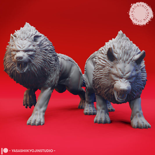 Dire Wolf miniature by Yasashii Kyojin Studio