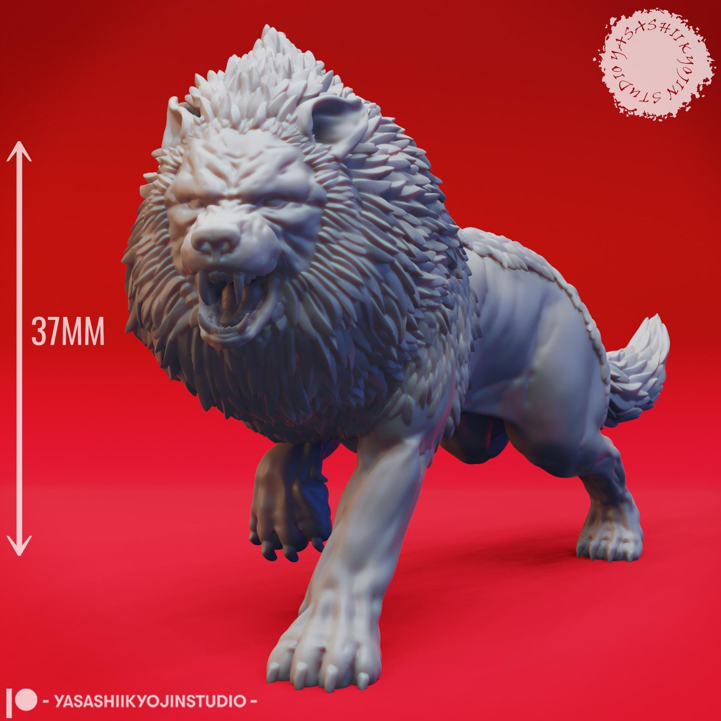 Dire Wolf miniature by Yasashii Kyojin Studio